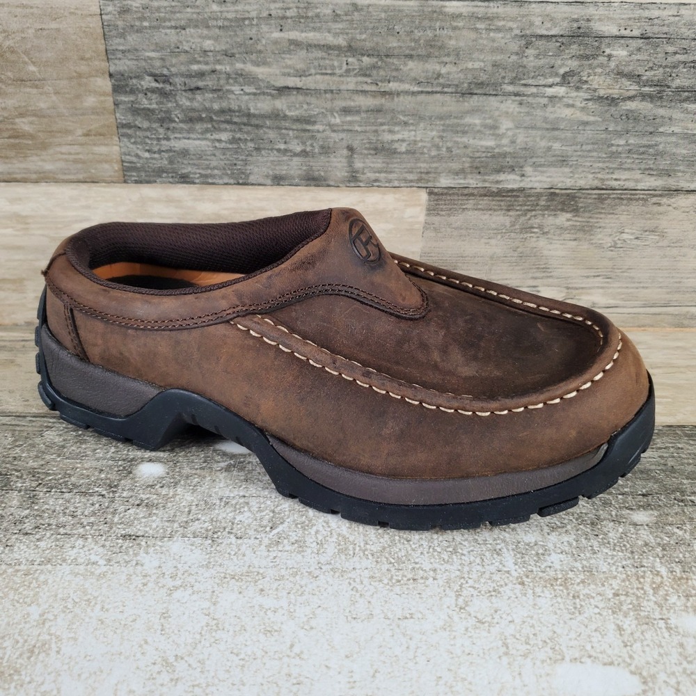 Roper Performance Womens Mule Clogs Sz 7.5 M Brown Moc Toe Slip On Classic